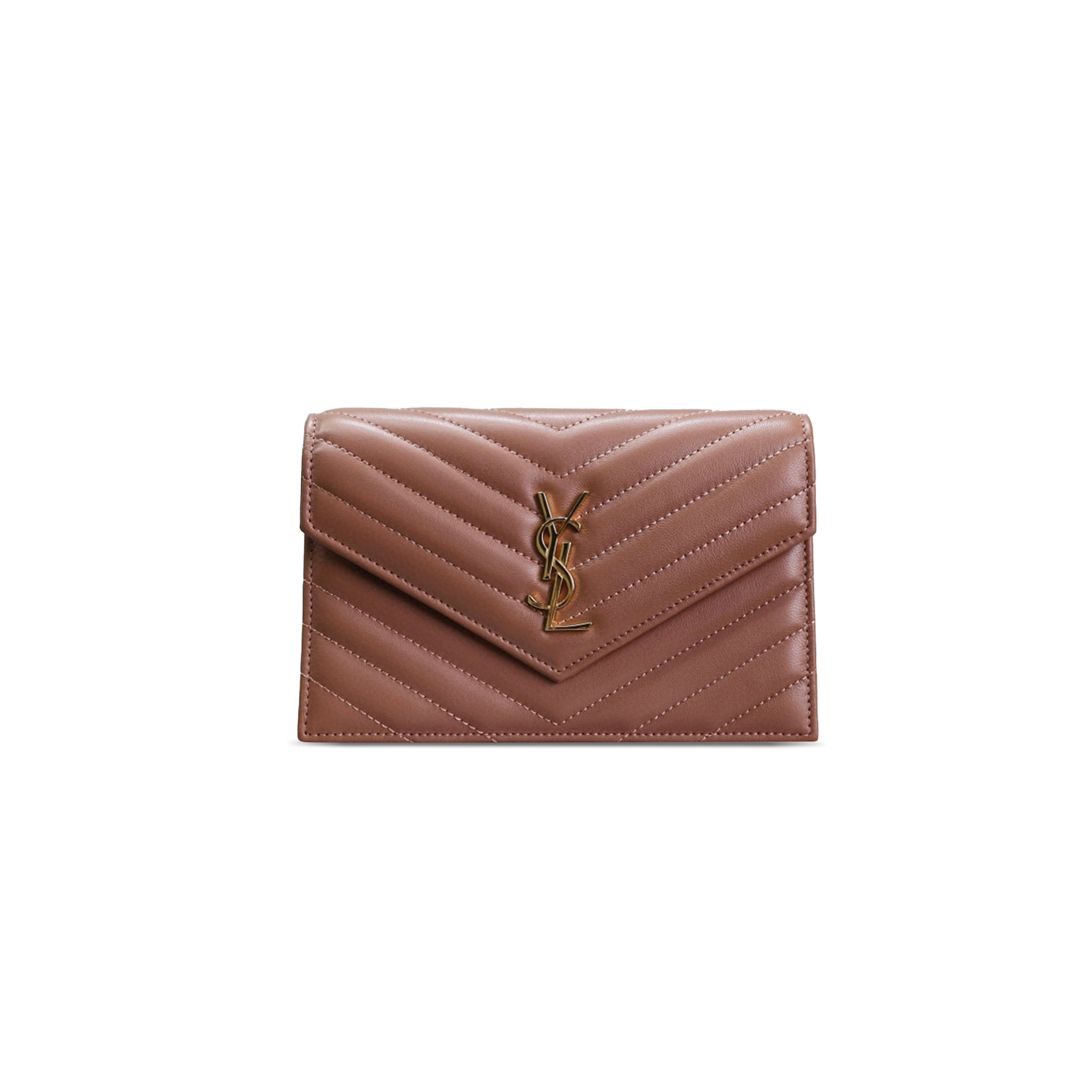 YSL CASSANDRE ENVELOPE CHAIN WALLET IN LAMBSKIN 393953 (19*11.5*4cm)